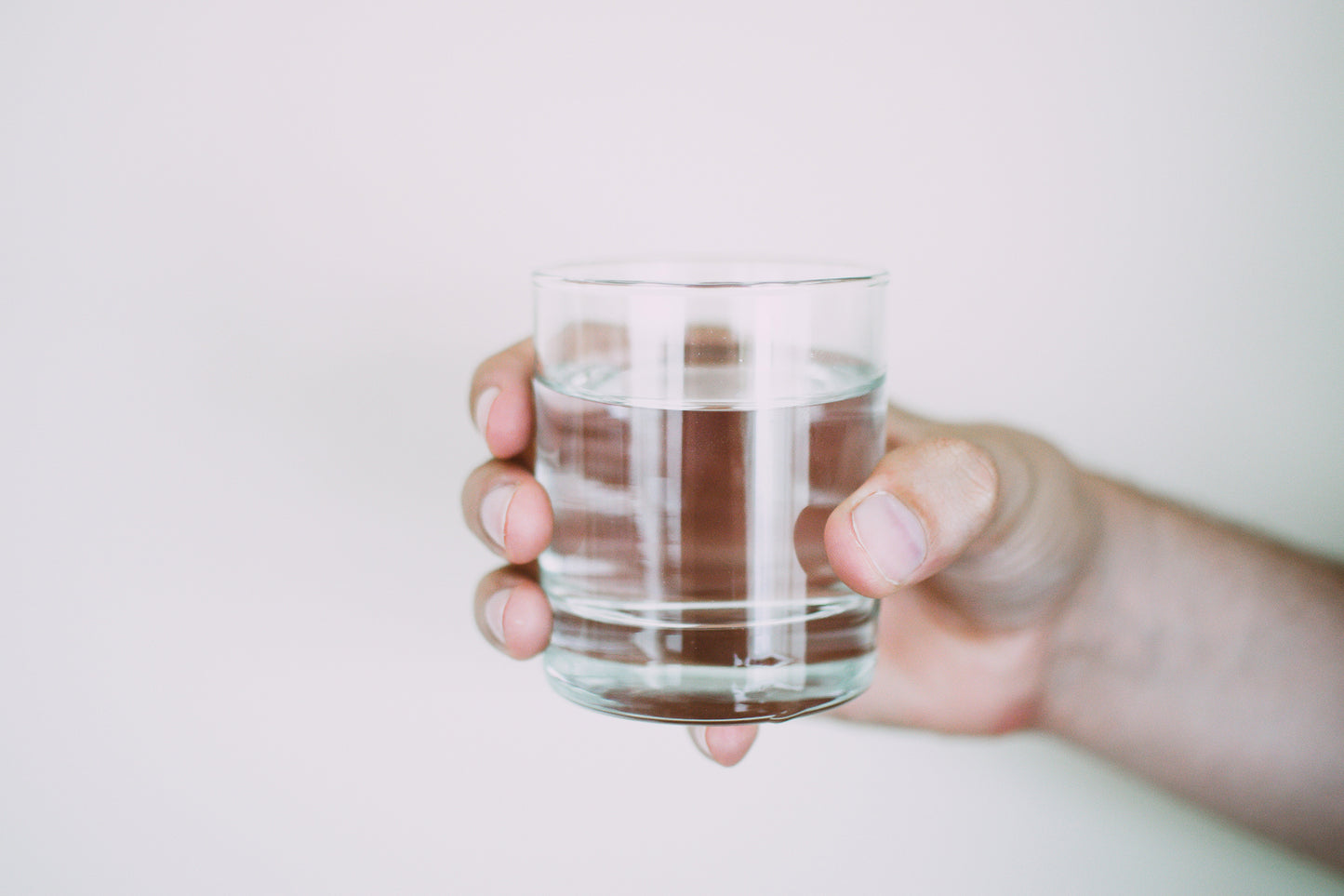 A glass of cool, clean water